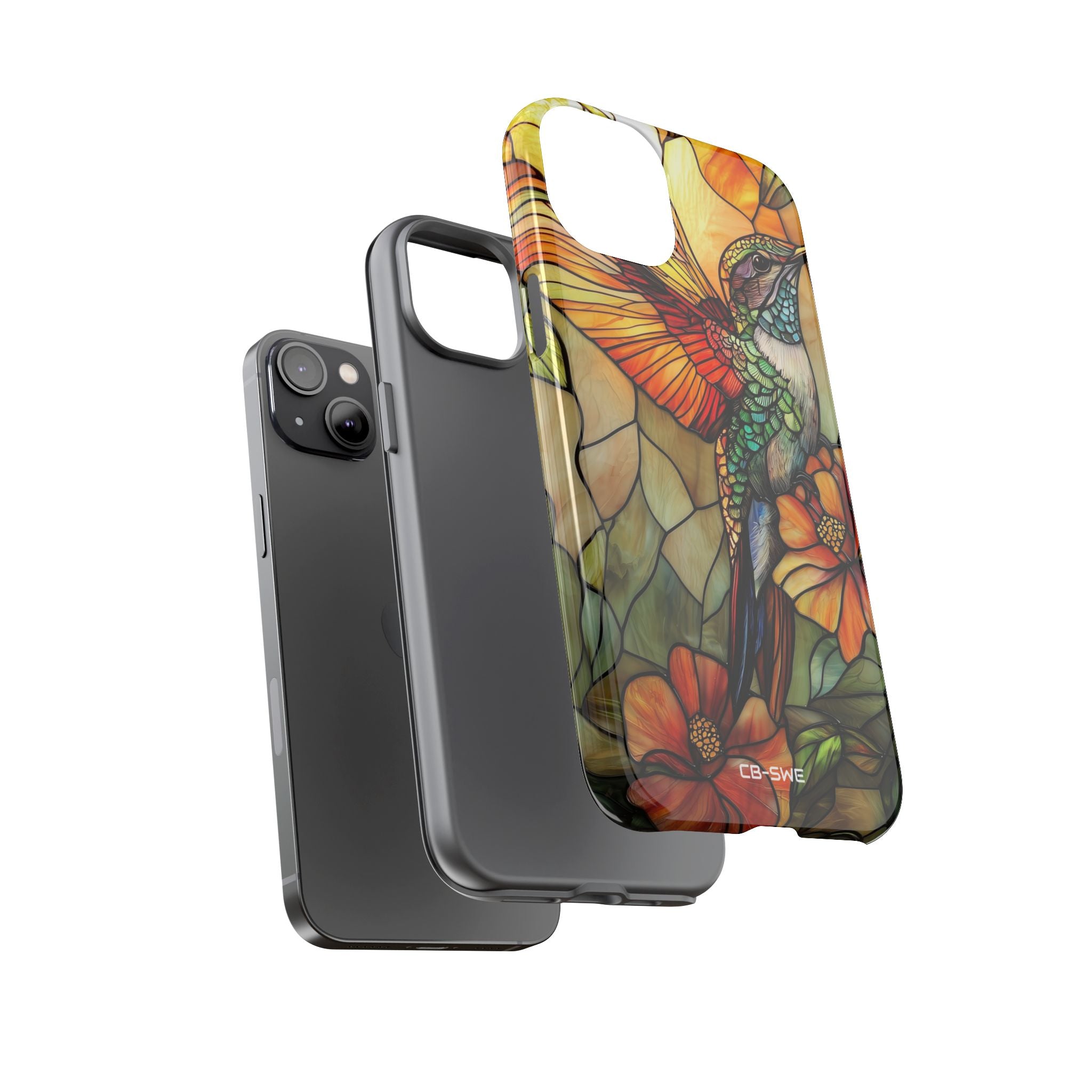 Hummingbird Dances Among Flowers - iPhone Case