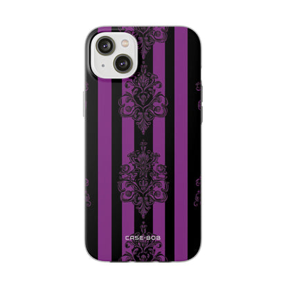 Damask Elegance Purple iPhone 14 Plus Case - Soft