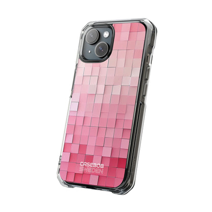 Pink Mosaic Glow iPhone 15 - Impact Clear+