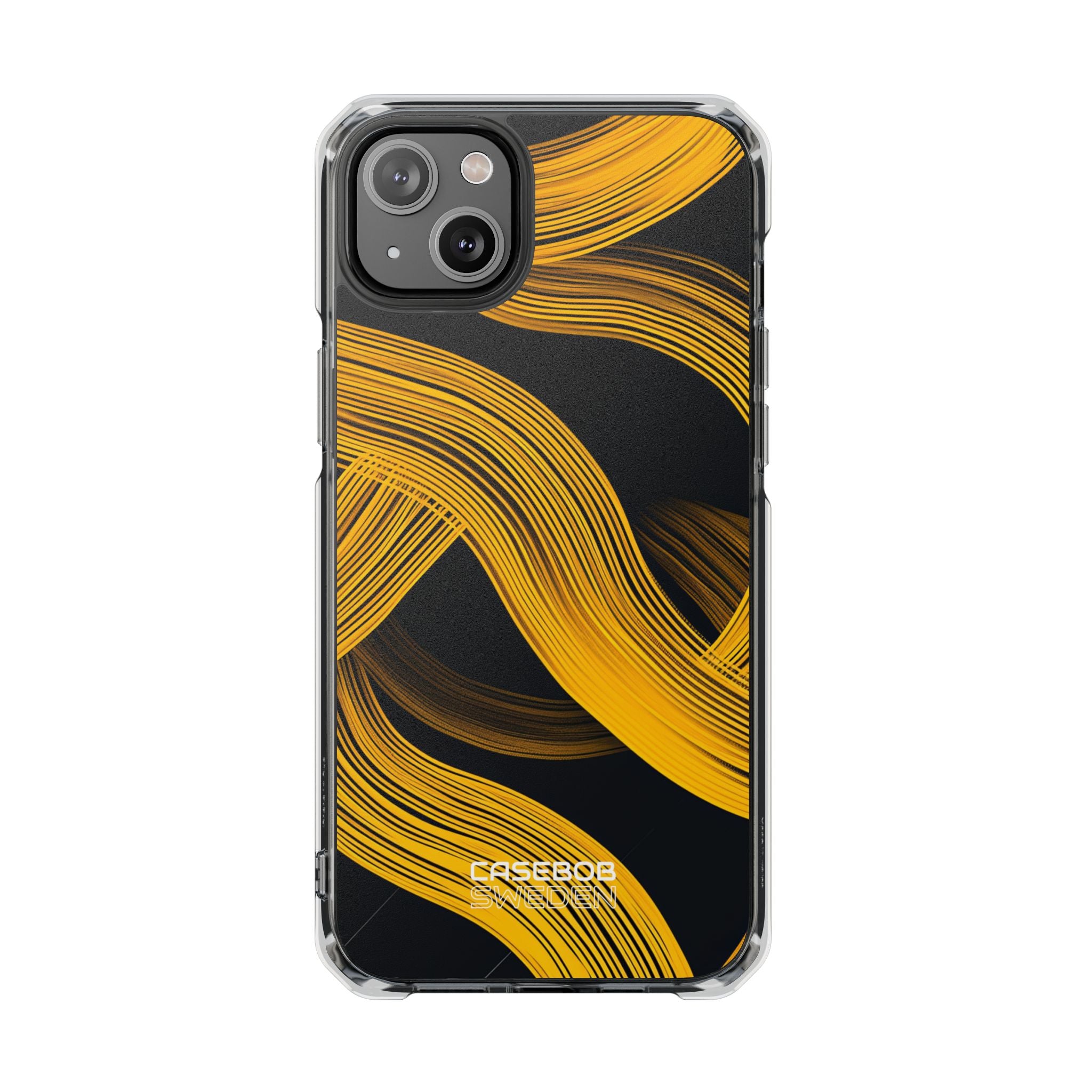 Yellow Flow Lines iPhone 14 - Impact Clear+