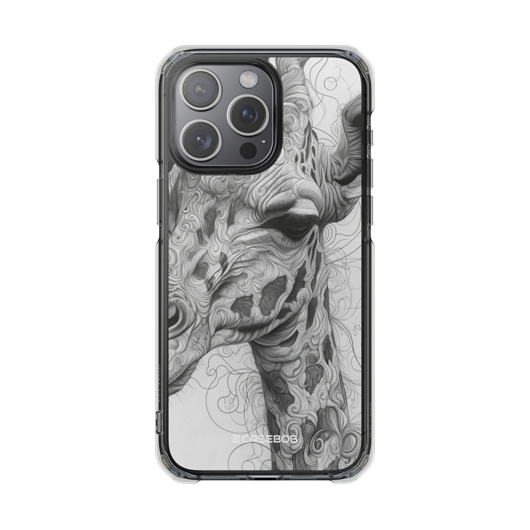 Monochrome Giraffe - Phone Case for iPhone