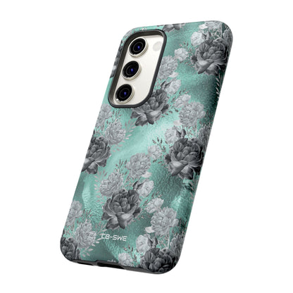 Teal Floral Elegance - Samsung Case