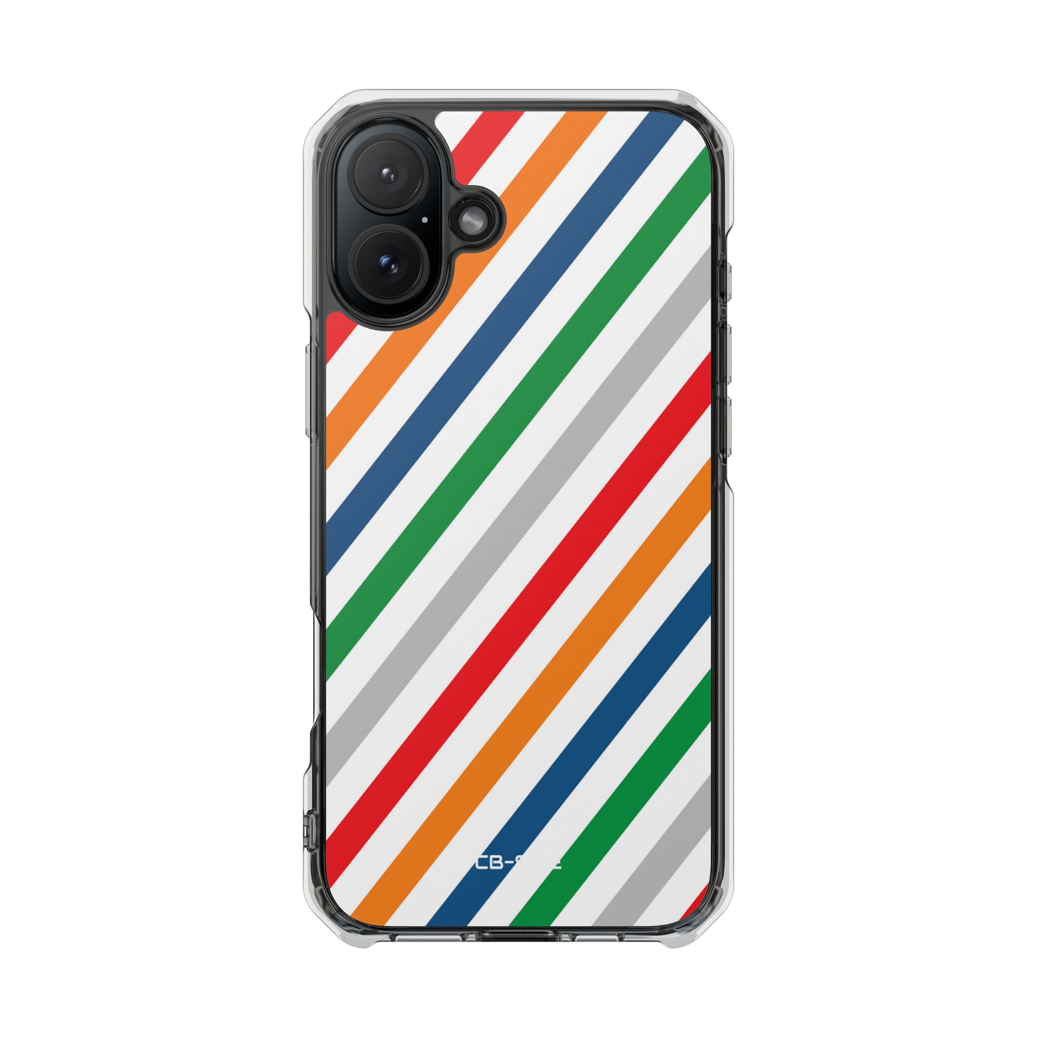 Vibrant Geometric Stripes iPhone Case - Impact