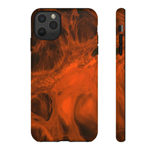 Red Flame Ink Art iPhone Case (Protective) iPhone 11 Pro Max Matte Phone Case