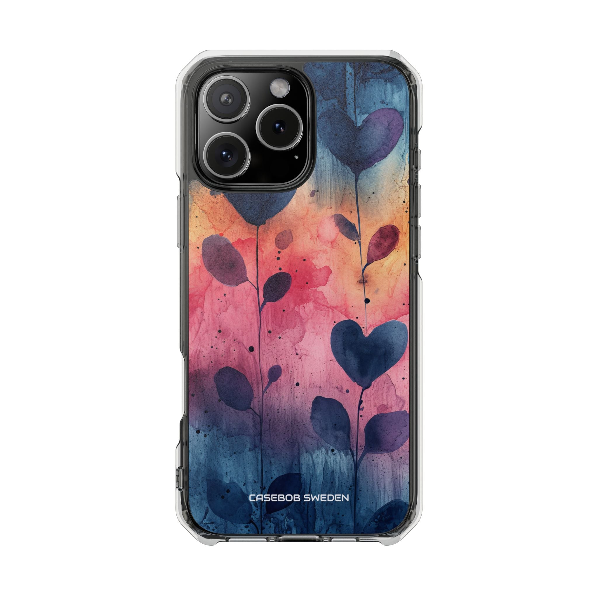 Watercolor Heart Art - Clear Impact iPhone 16 Phone Case