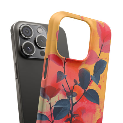 Vivid Floral Harmony iPhone 15 - Slim Phone Case