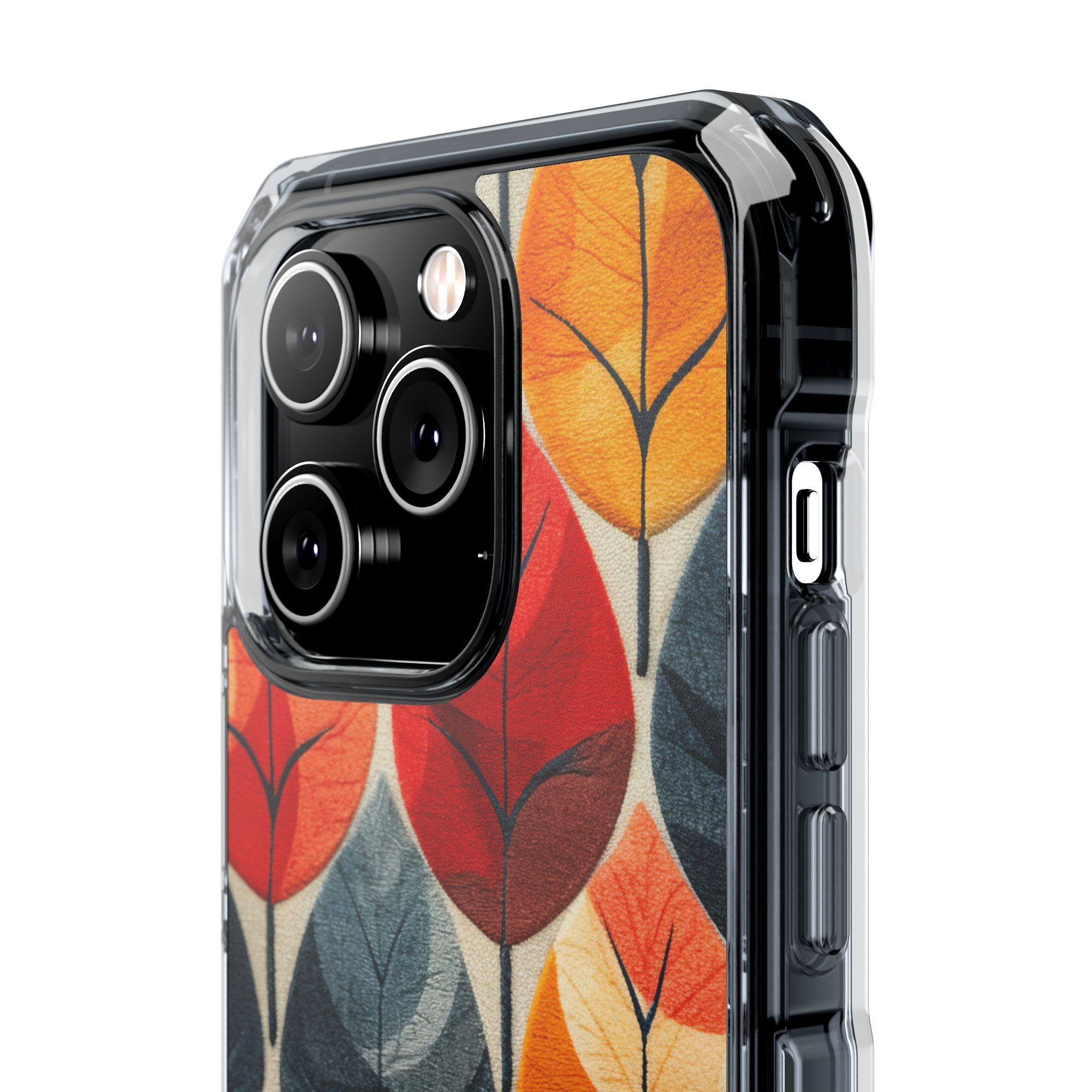 Autumn Leaf Design - Clear Impact iPhone 14 Phone Case