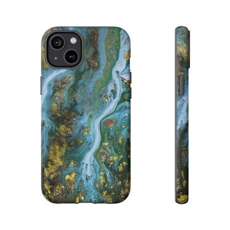 Ocean Blue Ink Art iPhone Case (Protective) iPhone 14 Plus Matte Phone Case