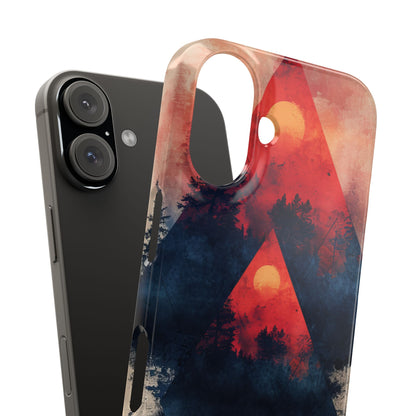 Red Sky Serenity - Slim iPhone 16 Phone Case