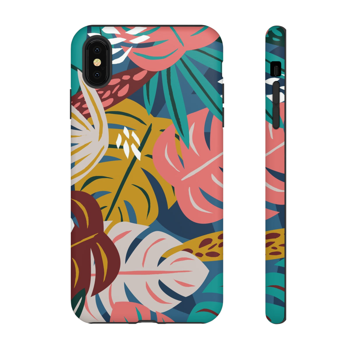 Tropical Leaf Mono - Protective Phone Case