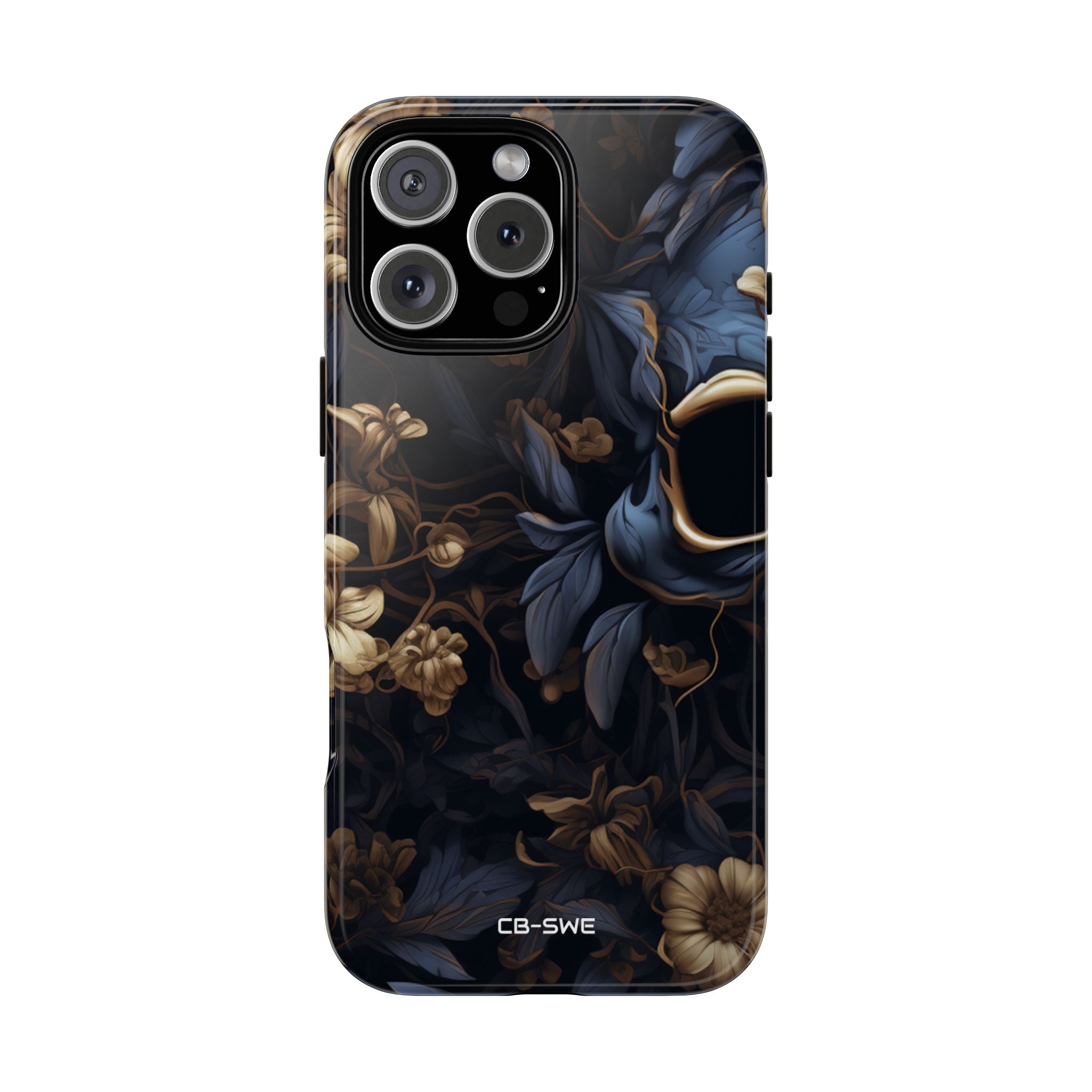 Gothic Floral Skull - iPhone Case