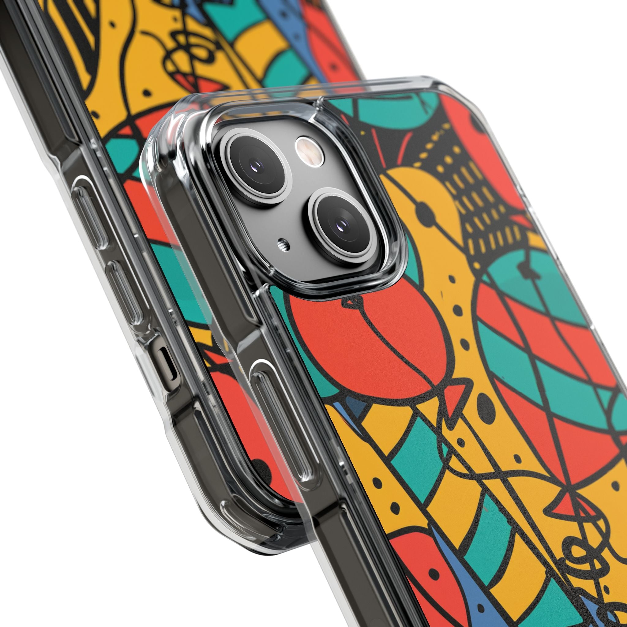 Playful Lines in Motion iPhone 14 - Clear Impact Phone Case