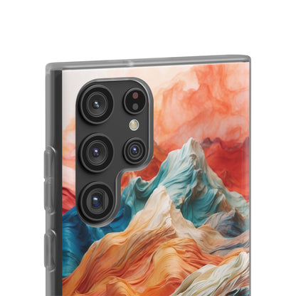 Fabric Peaks Cream Samsung S22 Ultra Case - Soft