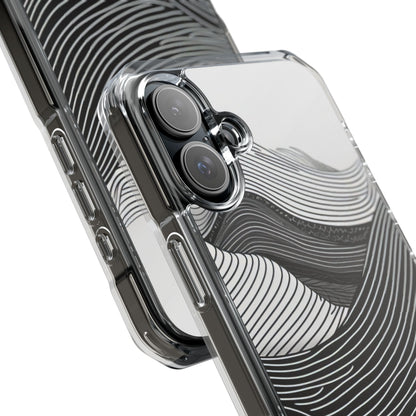 Undulating Horizon Waves iPhone 16 - Clear Impact Phone Case