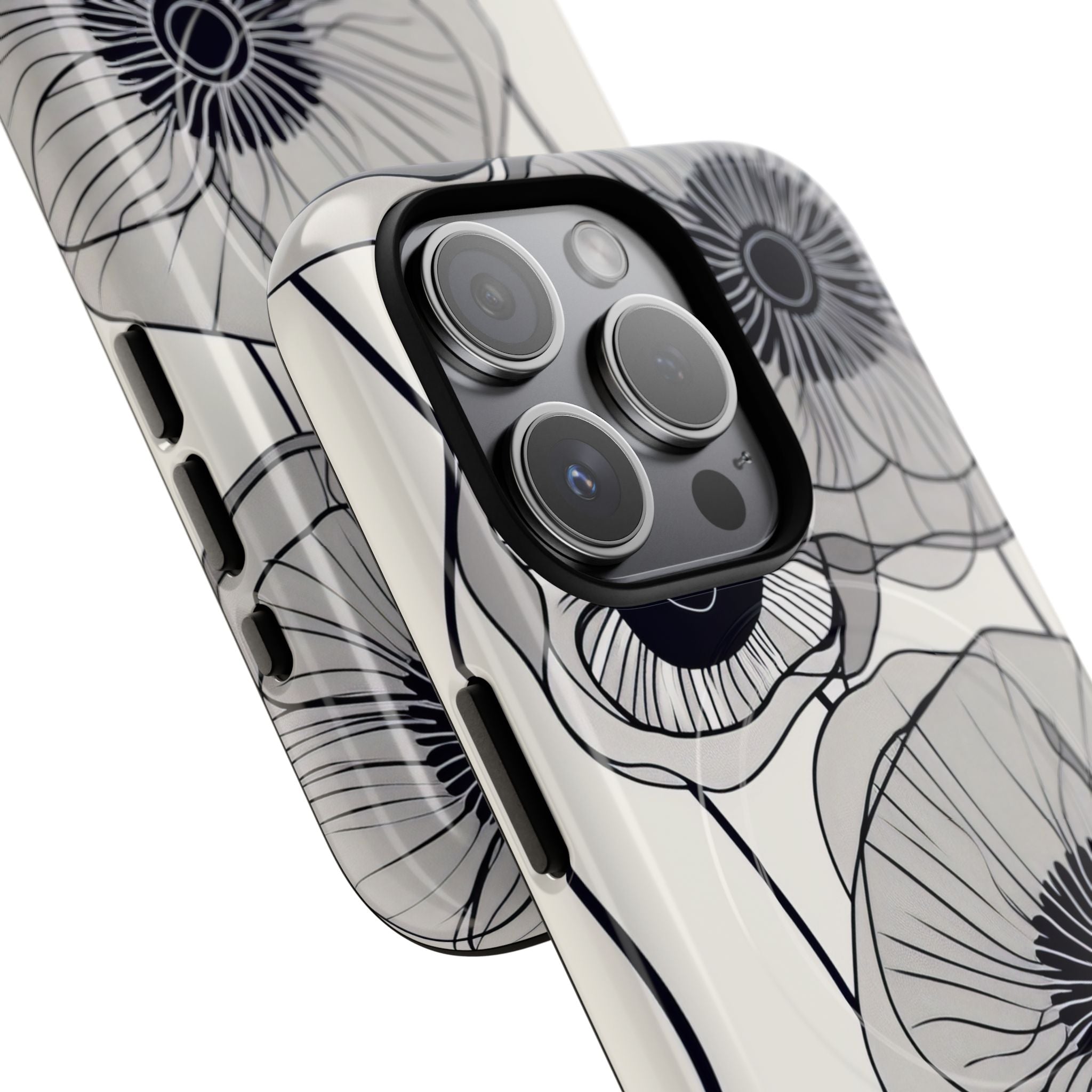 Modern Minimalist Flowers iPhone 15 | Tough+ Phone Case