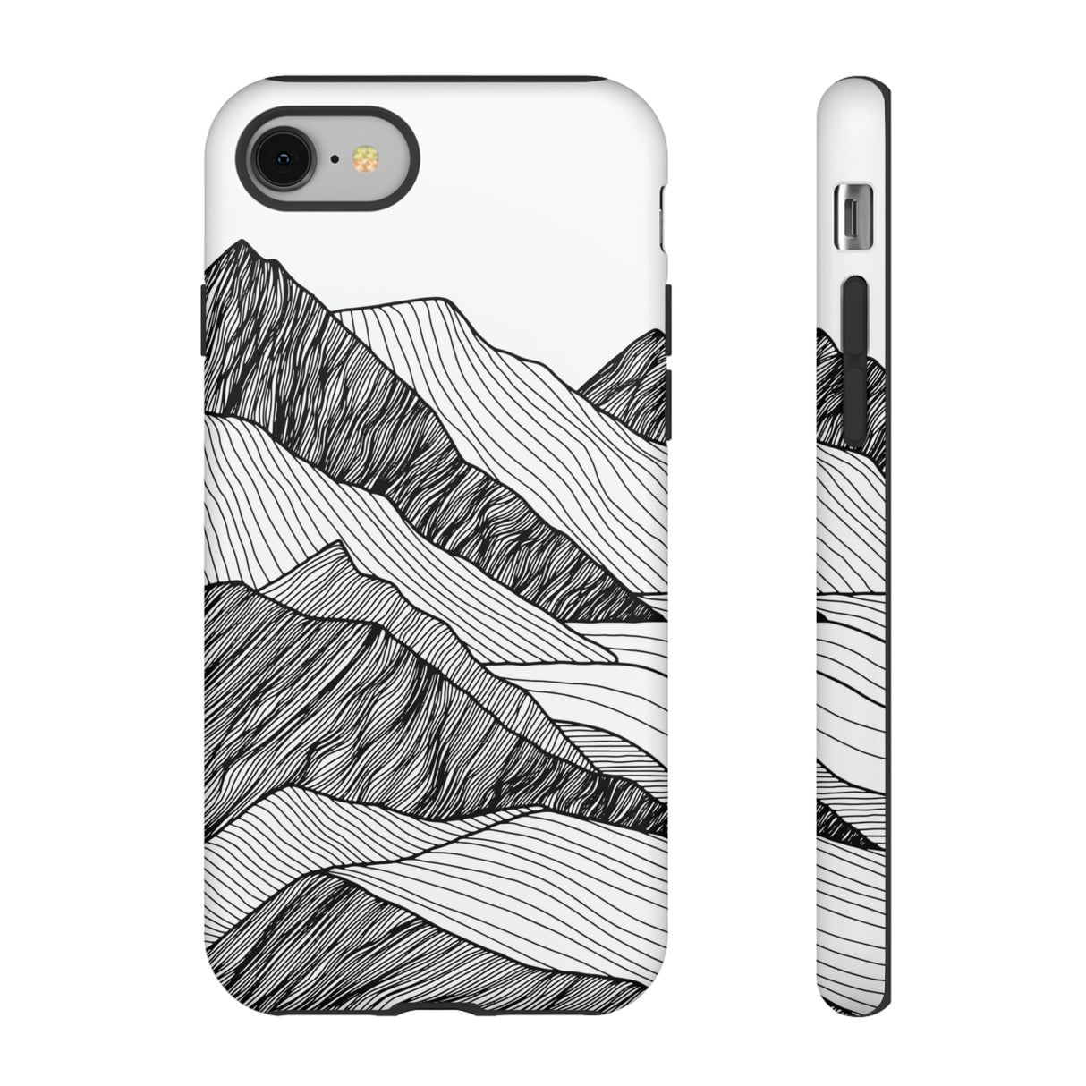 Abstract Mountain Line Art - Protective Phone Case