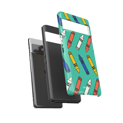 Crayons Dance Playfully - Google Pixel Case