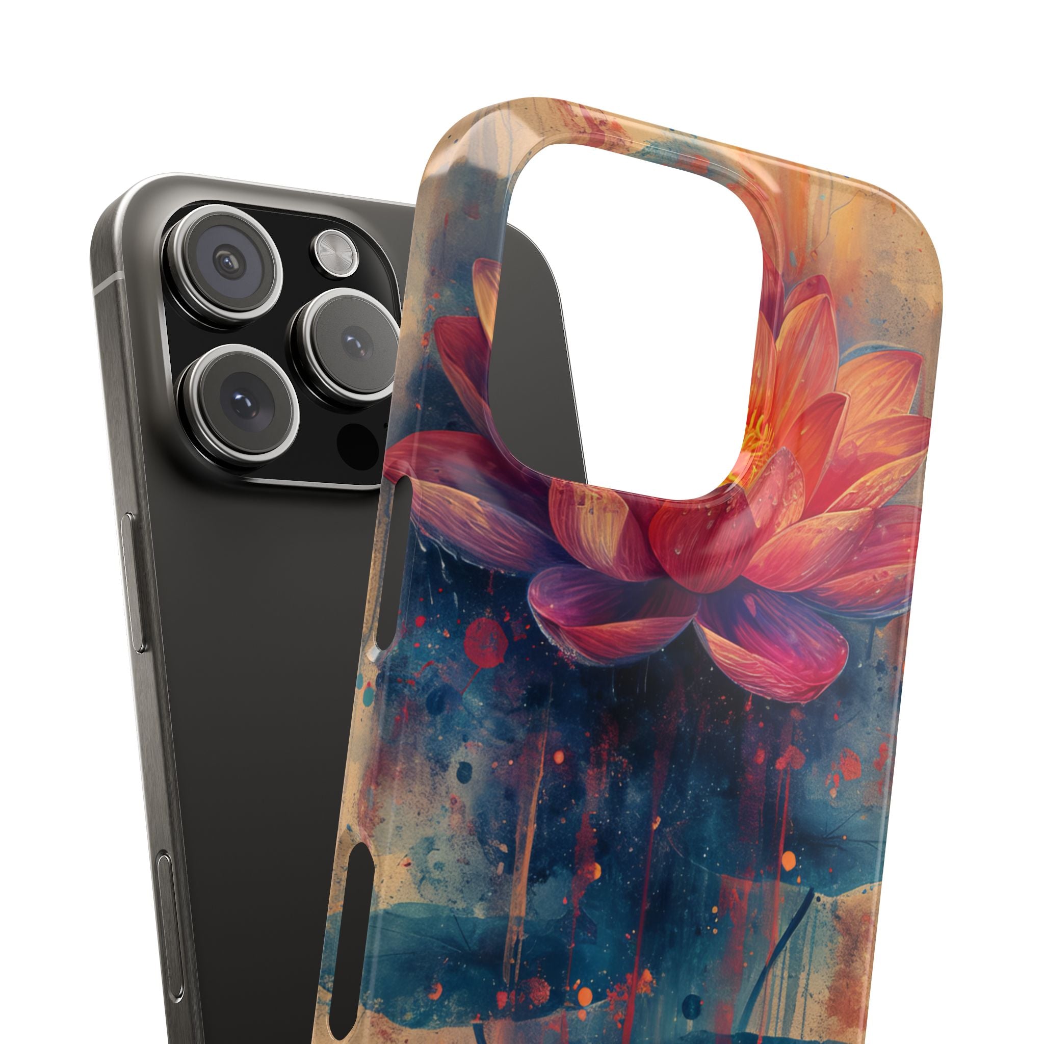 Lotus Blossom Art - Slim iPhone 16 Phone Case