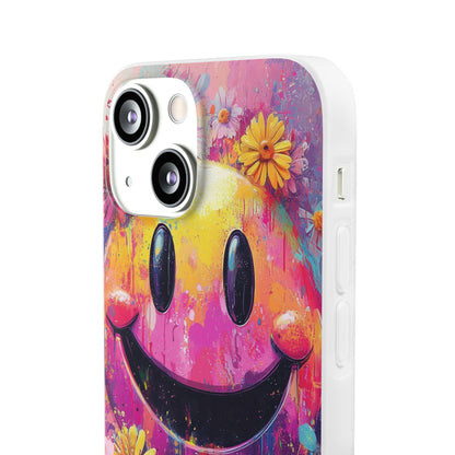 Smiley Bloom iPhone 13 mini Case - Soft