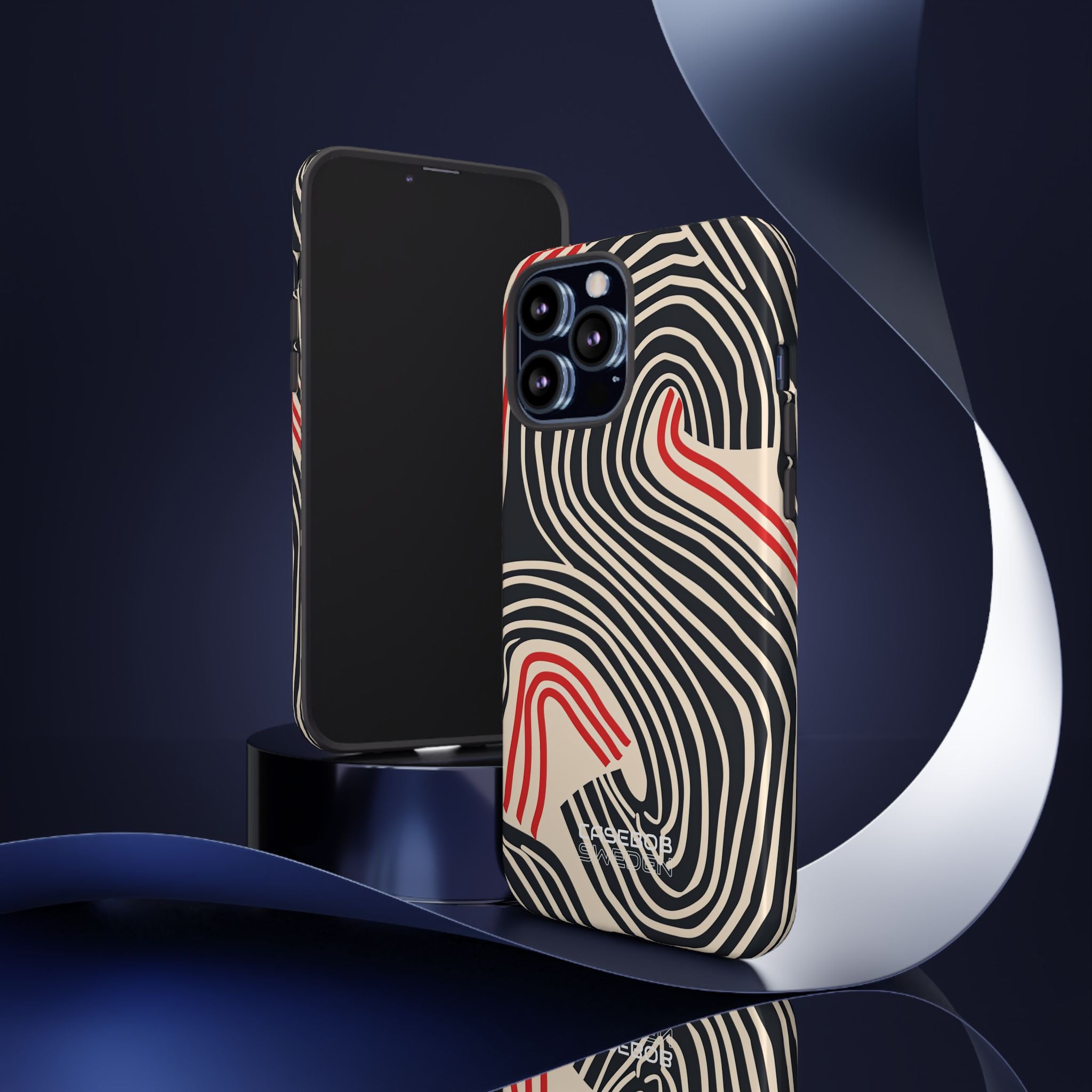 Wavy Red Flow iPhone 13 - Tough