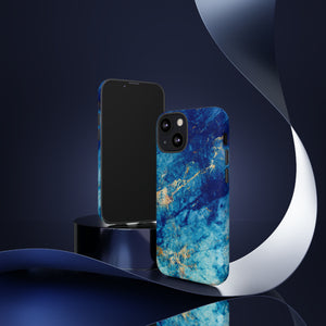 Blue Marble Background - Protective Phone Case