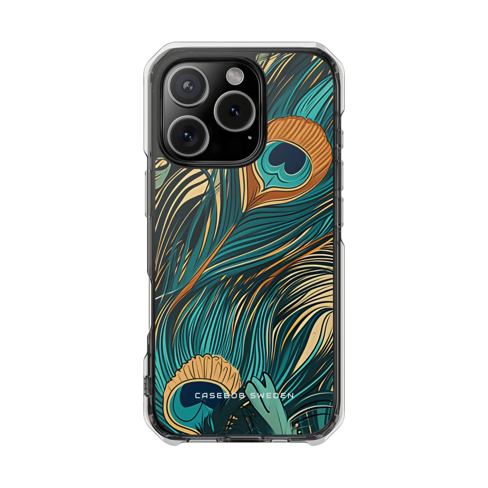 Art Nouveau Peacock Elegance iPhone 16 - Clear Impact Phone Case