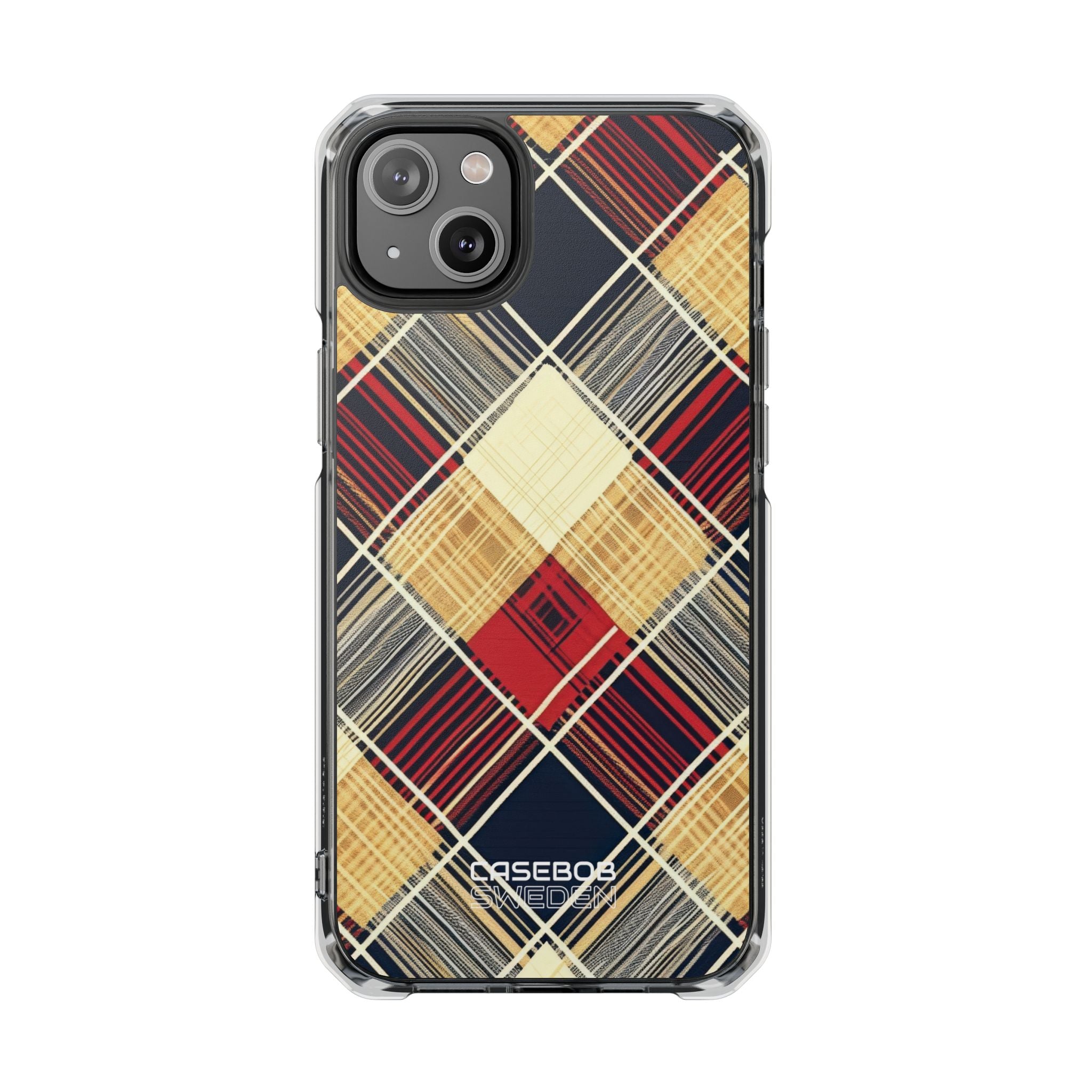 Plaid Diamond Tapestry iPhone 14 - Impact Clear+