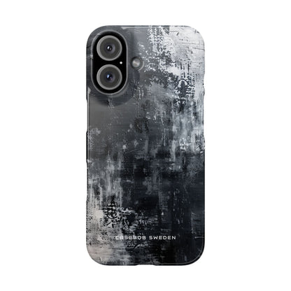 Textured Monochrome Blossom iPhone 16 - Slim Phone Case