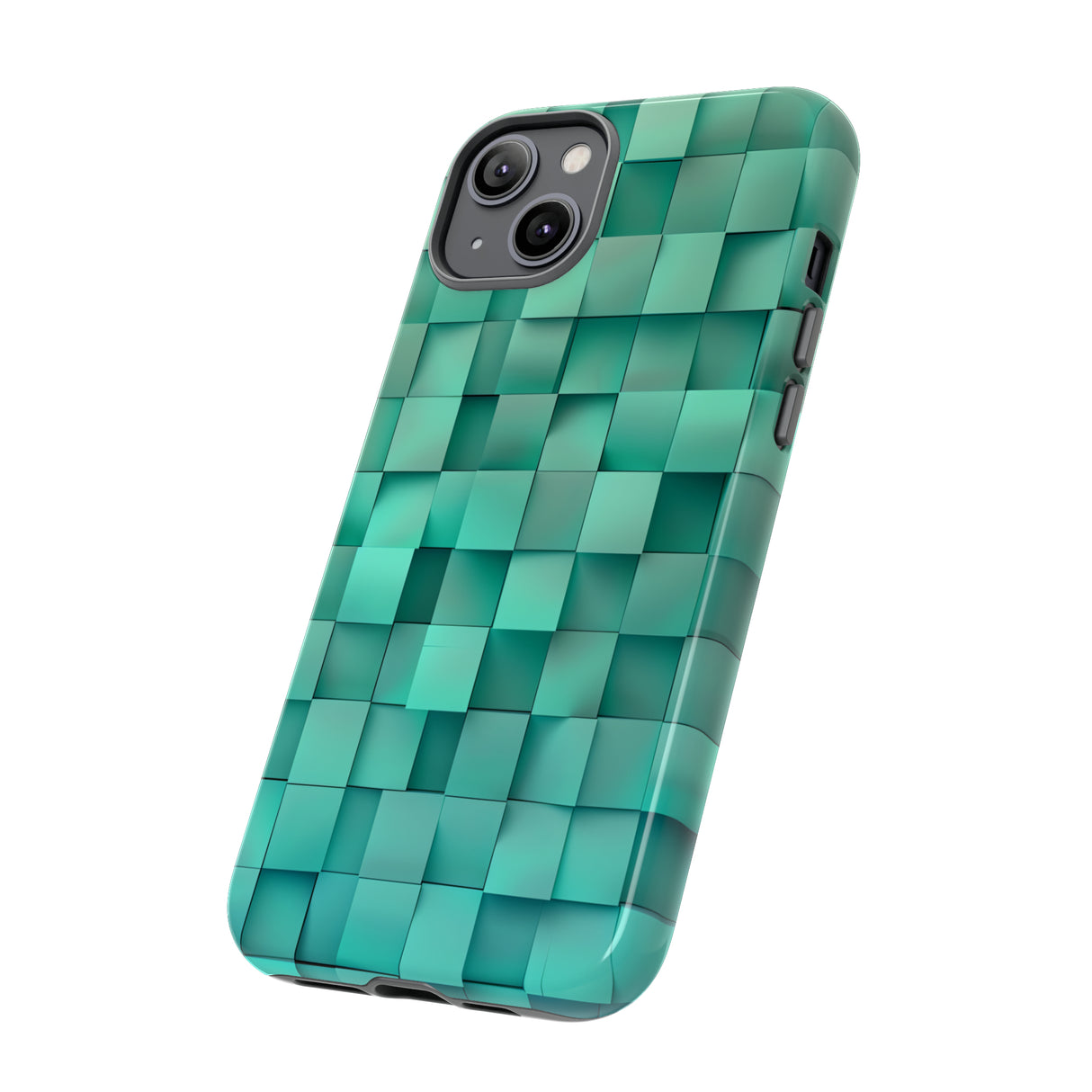 Teal Tranquility: Square Gradient - Protective Phone Case