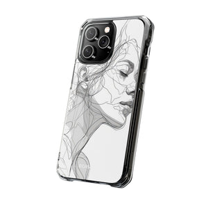 Ethereal Contours - Phone Case for iPhone (Clear Impact - Magnetic)