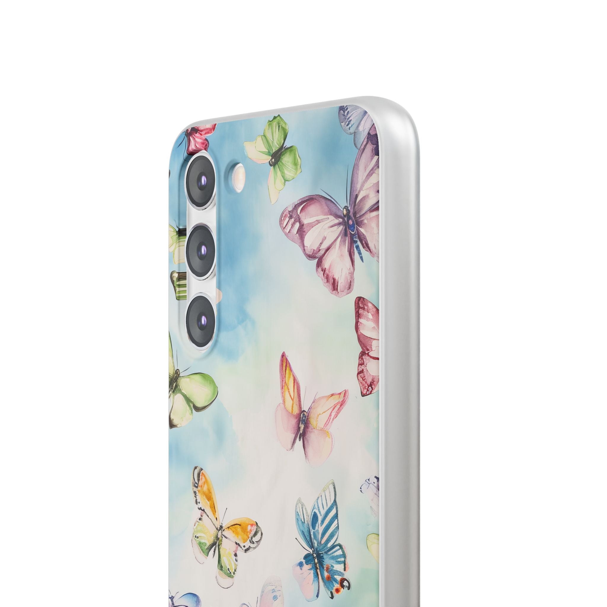 Watercolor Butterfly Bliss - Flexi Samsung S23 Phone Case