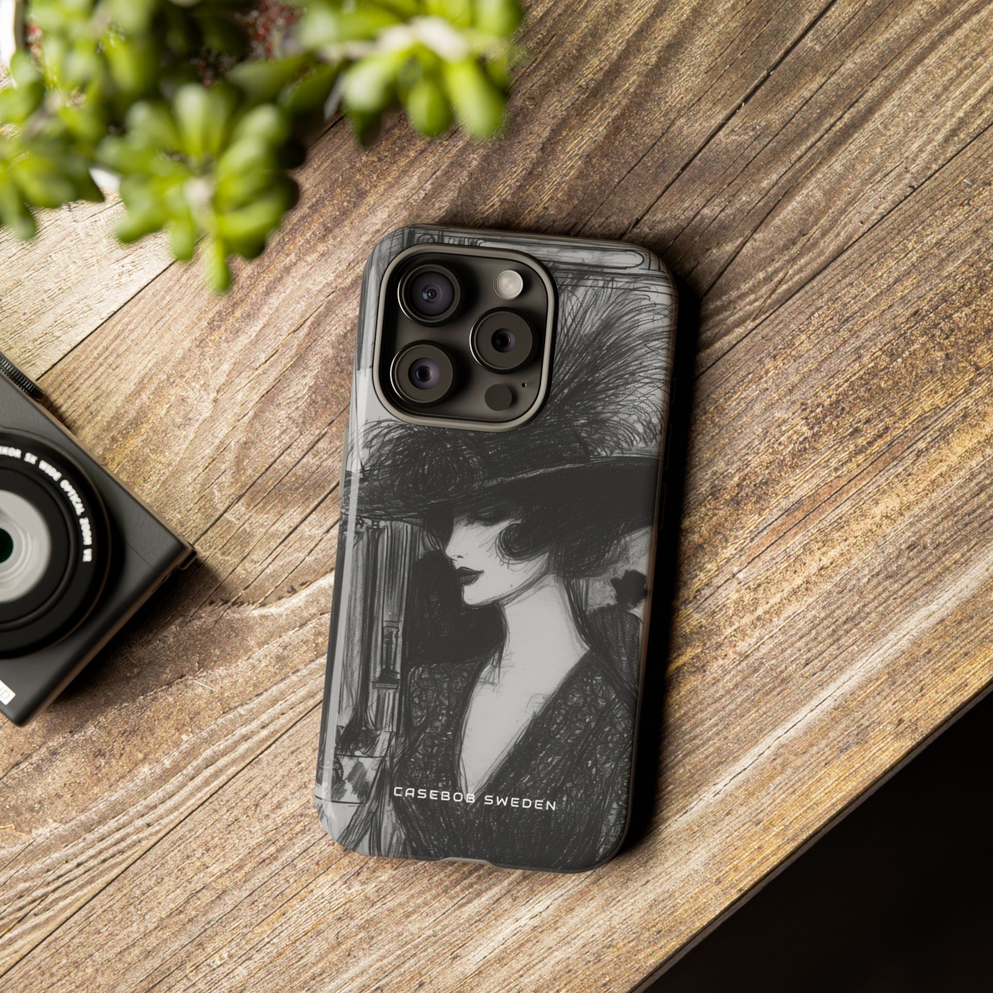 Timeless Elegance in Monochrome iPhone 15 - Tough Phone Case