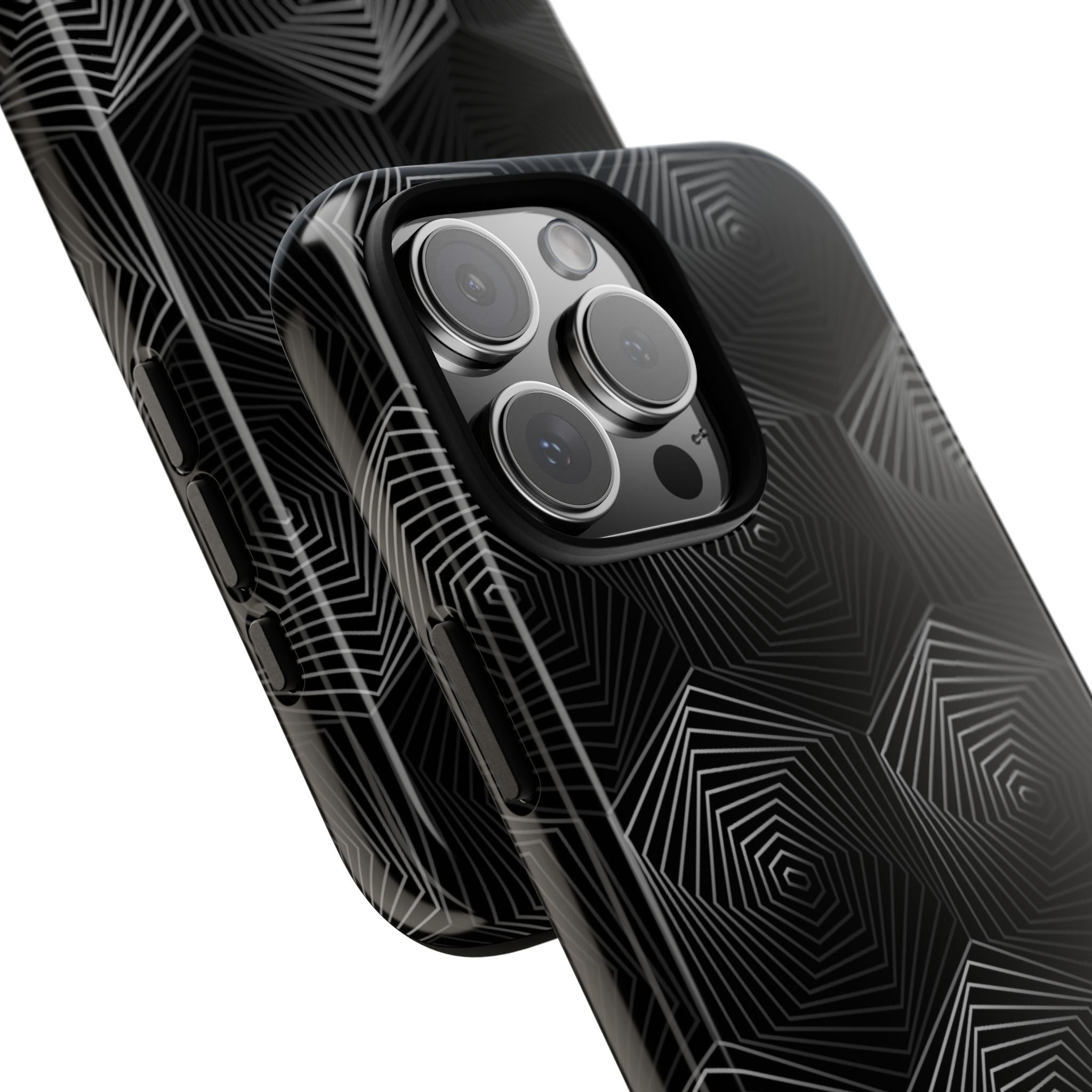 Geometric Spiral Illusion - iPhone Case