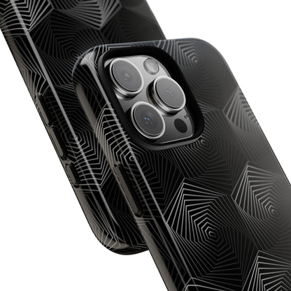 Geometric Spiral Illusion - iPhone Case