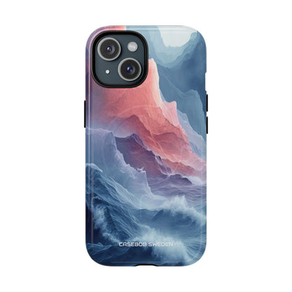 Mountain Wave Serenity - Tough + MagSafe® iPhone 15 Phone Case