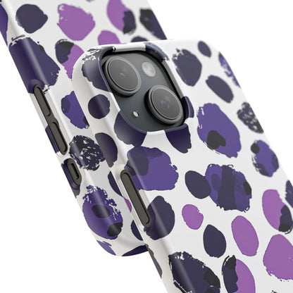 Purple Inkblots iPhone 15 - Slim Phone Case