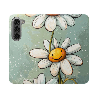Smiling Daisies Burst - Samsung S23 Case - Wallet