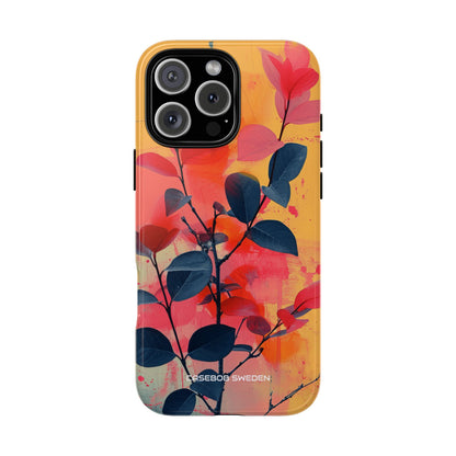 Yellow Botanical Splash - Tough iPhone 16 Phone Case