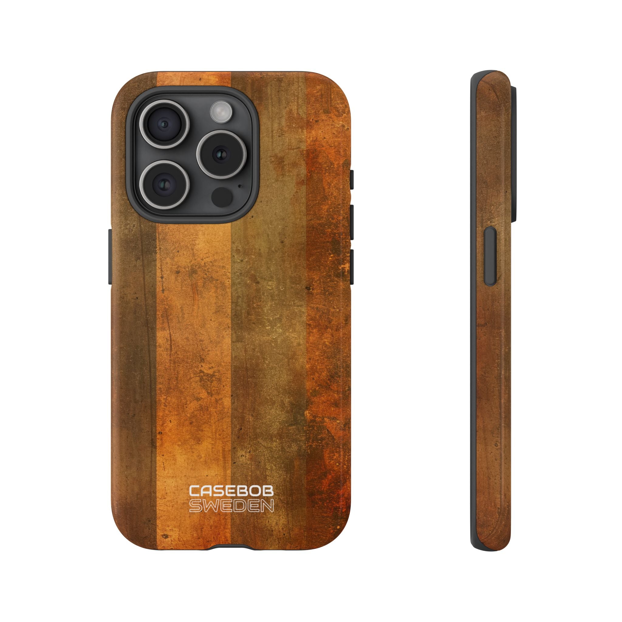 Rustik randig textur iPhone 15 – Tough