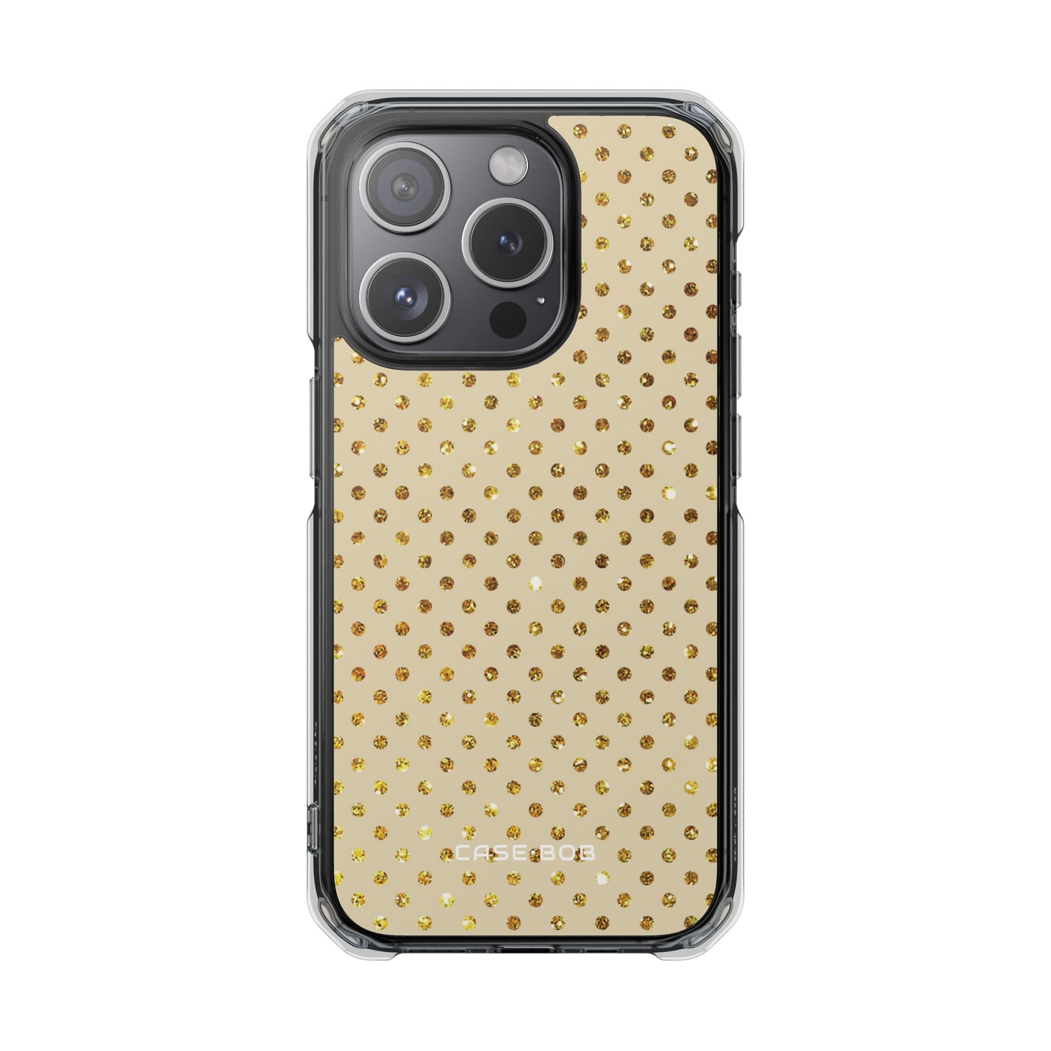 Gold Sparkle Grid iPhone 15 Pro Case - Impact