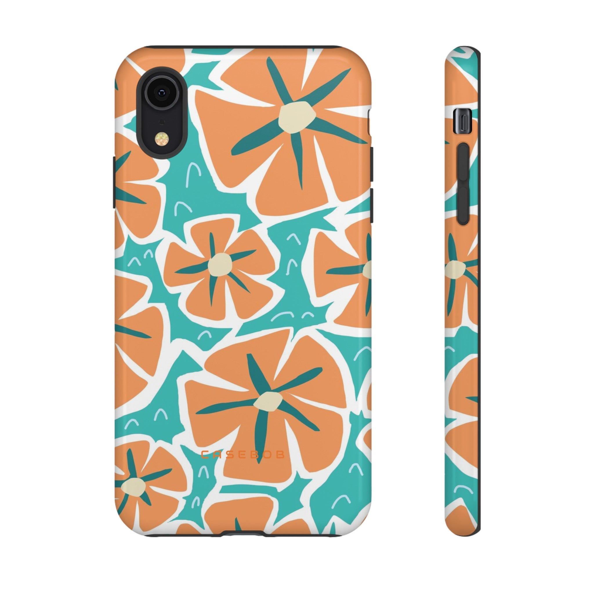 Orange Happy Flower - Protective Phone Case