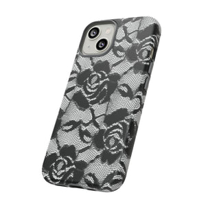 Black Rose Lace Gothic Flower - Protective Phone Case