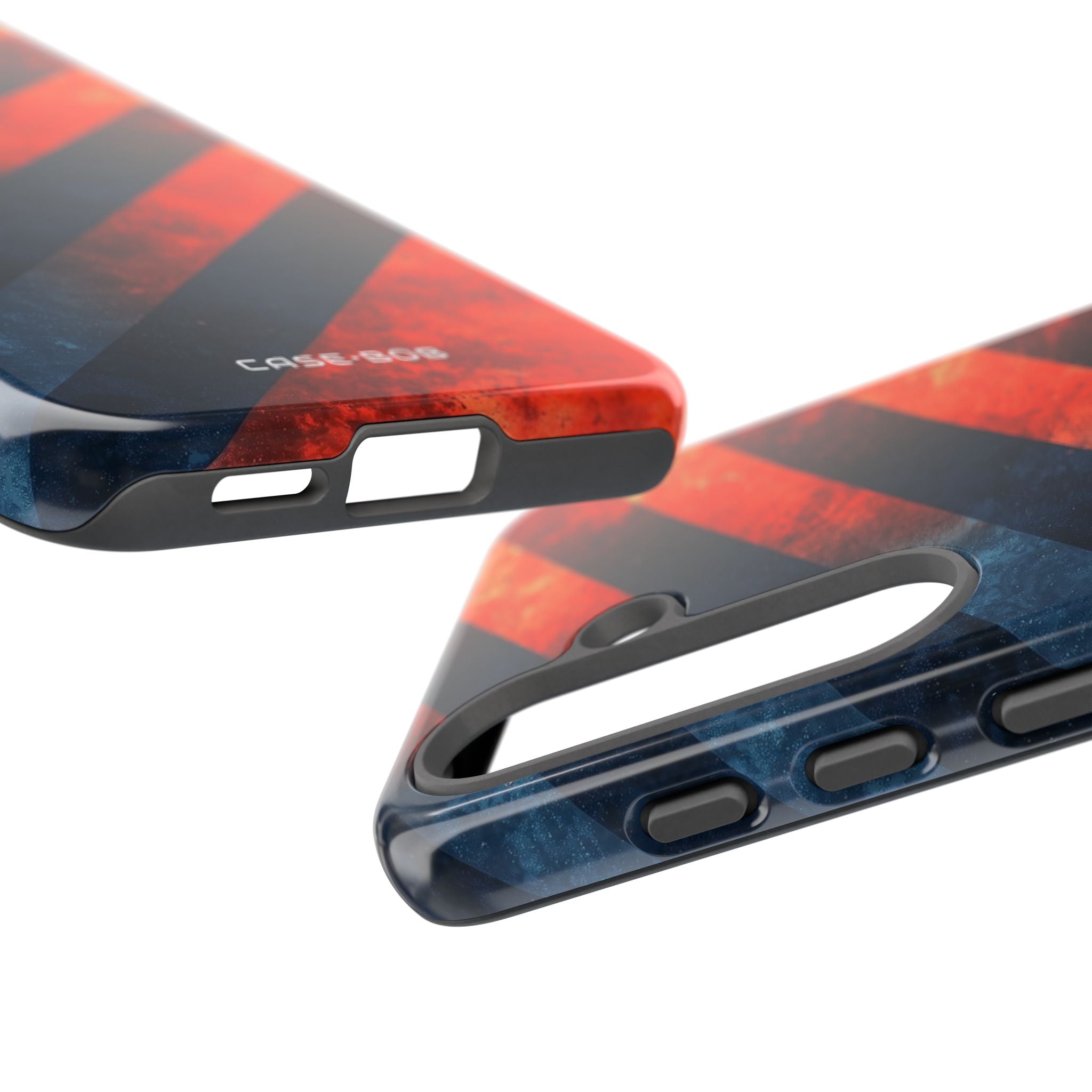 Diagonal Stripes Blaze Samsung S25 Case - Tough
