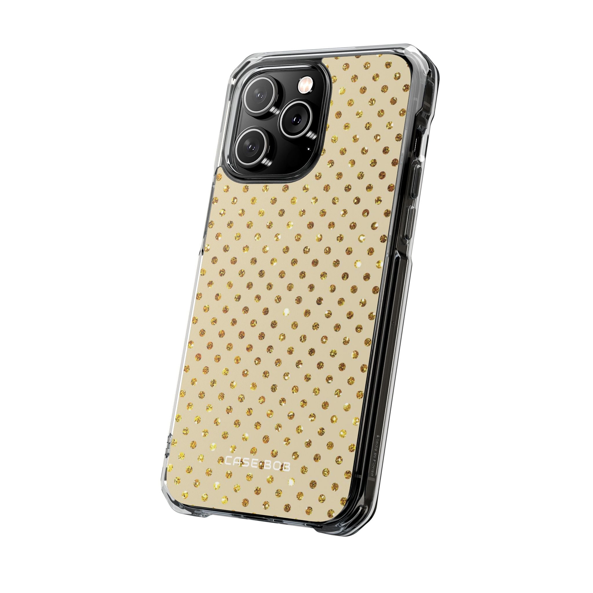 Gold Sparkle Grid iPhone 14 Pro Max Case - Impact