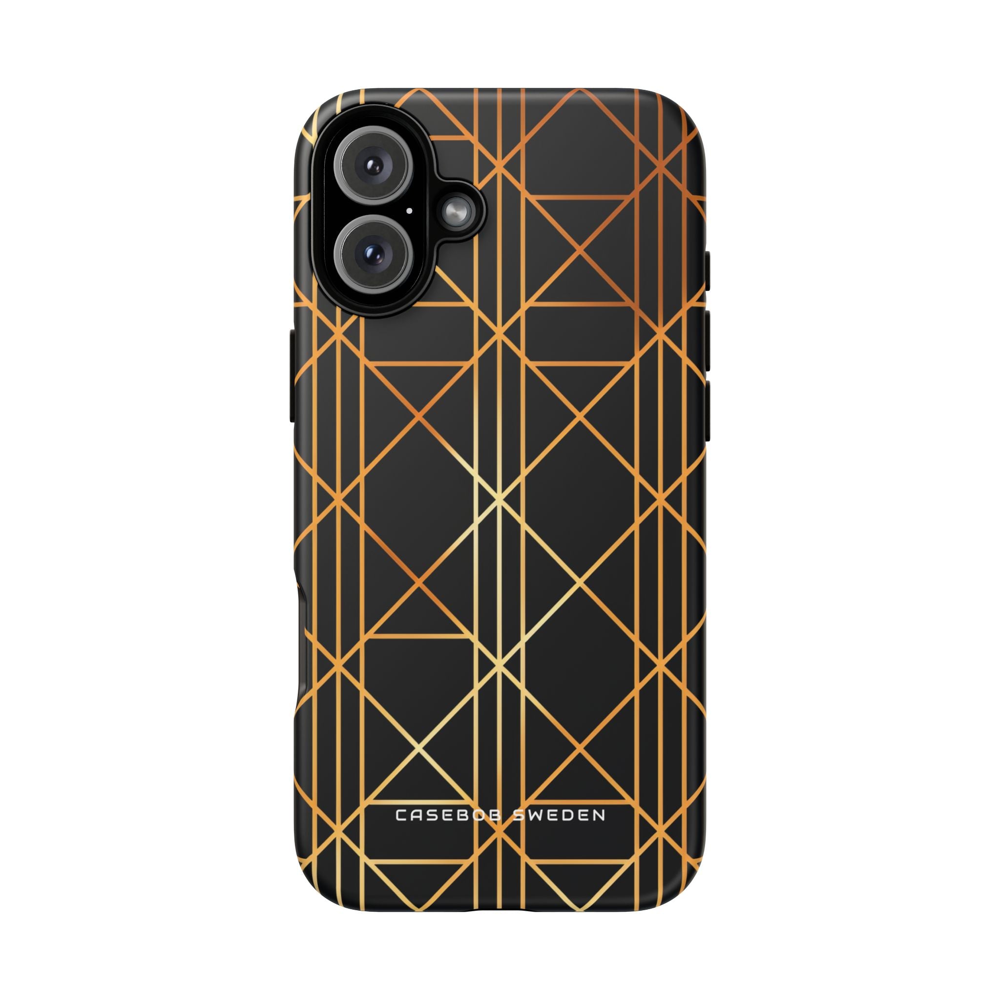 Golden Geometric Elegance iPhone 16 - Tough Phone Case