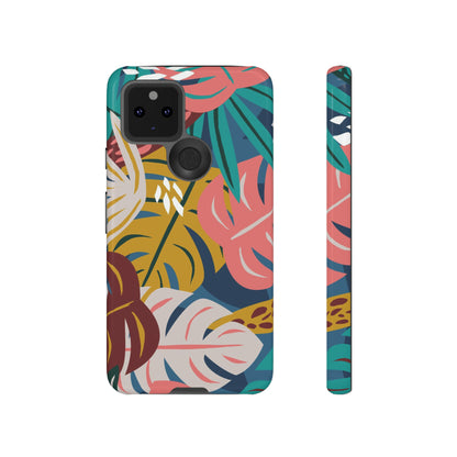 Tropical Leaf Mono - Protective Phone Case