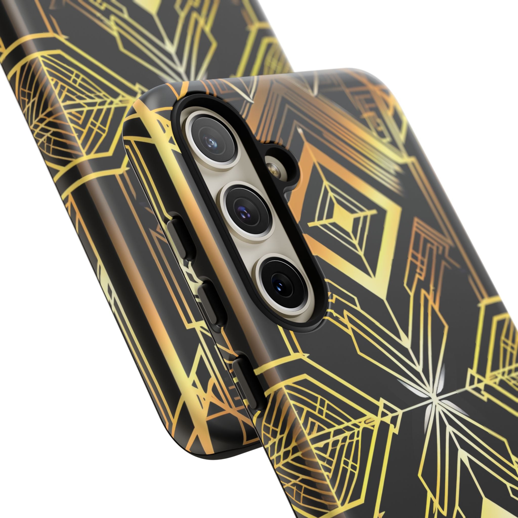 Golden Geometric Opulence Samsung S24 - Tough Phone Case