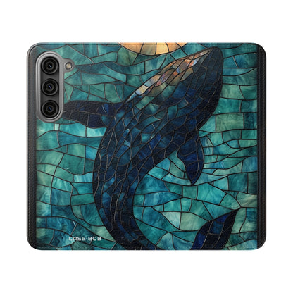 Blue Whale Mosaic - Samsung S23 Case - Wallet