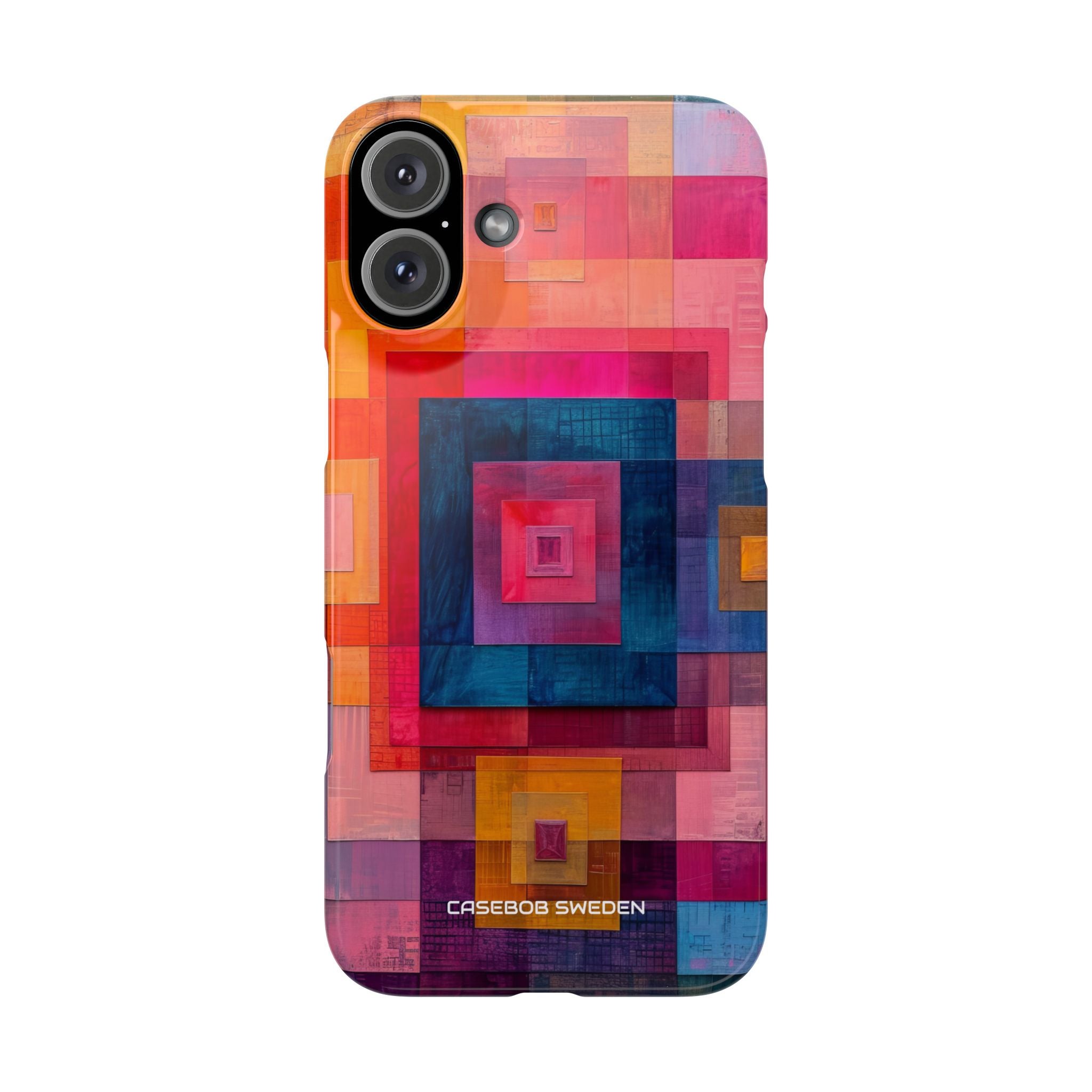 Vibrant Geometry - Slim iPhone 16 Phone Case