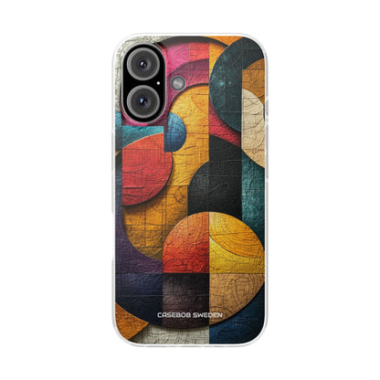 Vibrant Geometric Art - Flexi iPhone 16 Phone Case